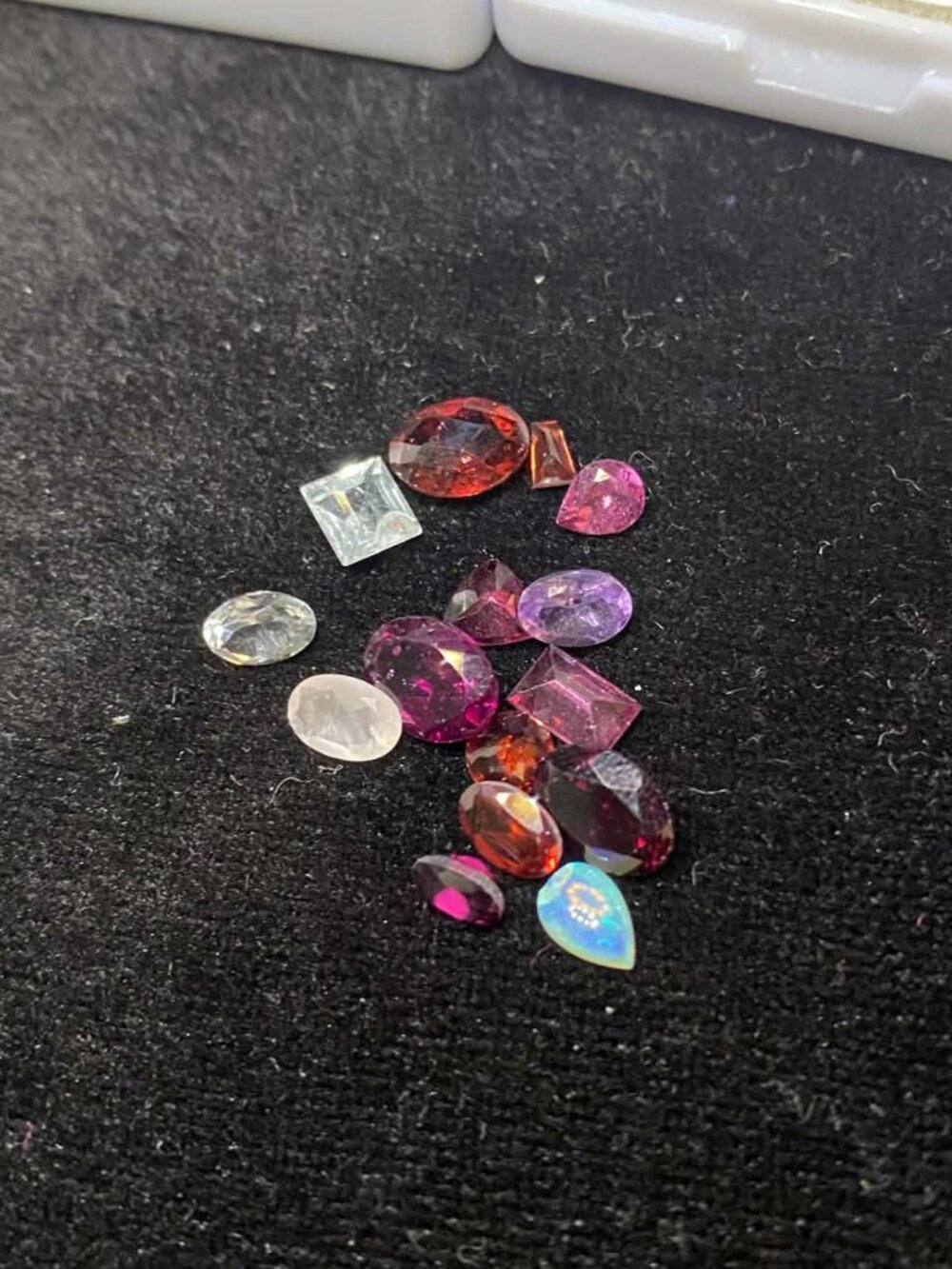 Genuine Natural Loose Gemstone Moonstone Garnet White Quartz Tourmaline Amethyst